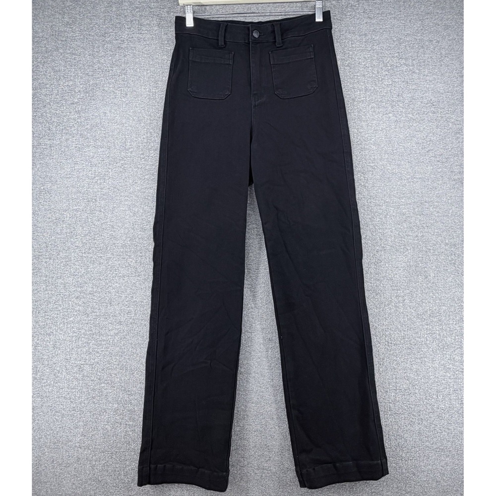 Judy Blue High Waist Patch Pocket Jeans Women Sz 9/29 Black Stretch Straight Fit